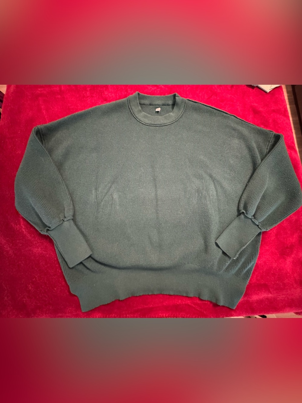 Women's Crewneck Sweater in Forest Green